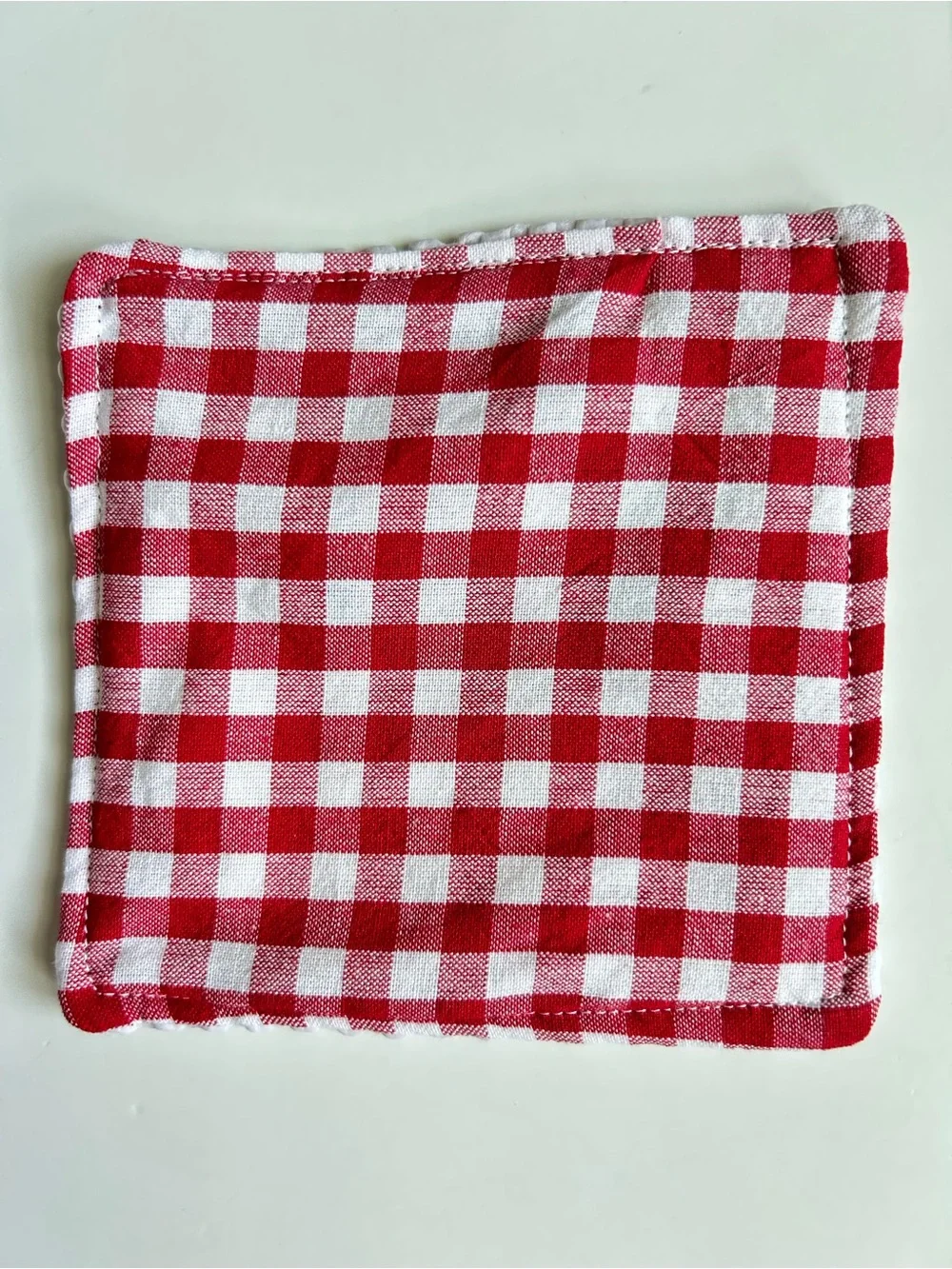 Hand Crafted Red and White Gingham Non Slip Jar Grippers Opens Hard to Turn Lids